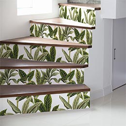 Stickers escalier tropical