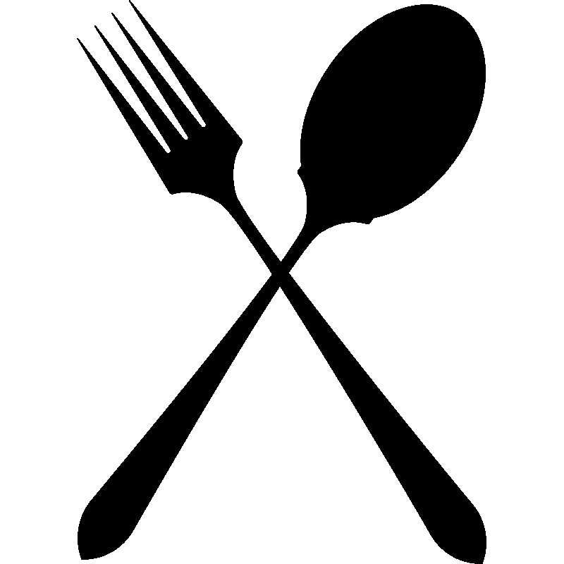 Sticker cuisine Cuillère et fourchette croisées - Stickers