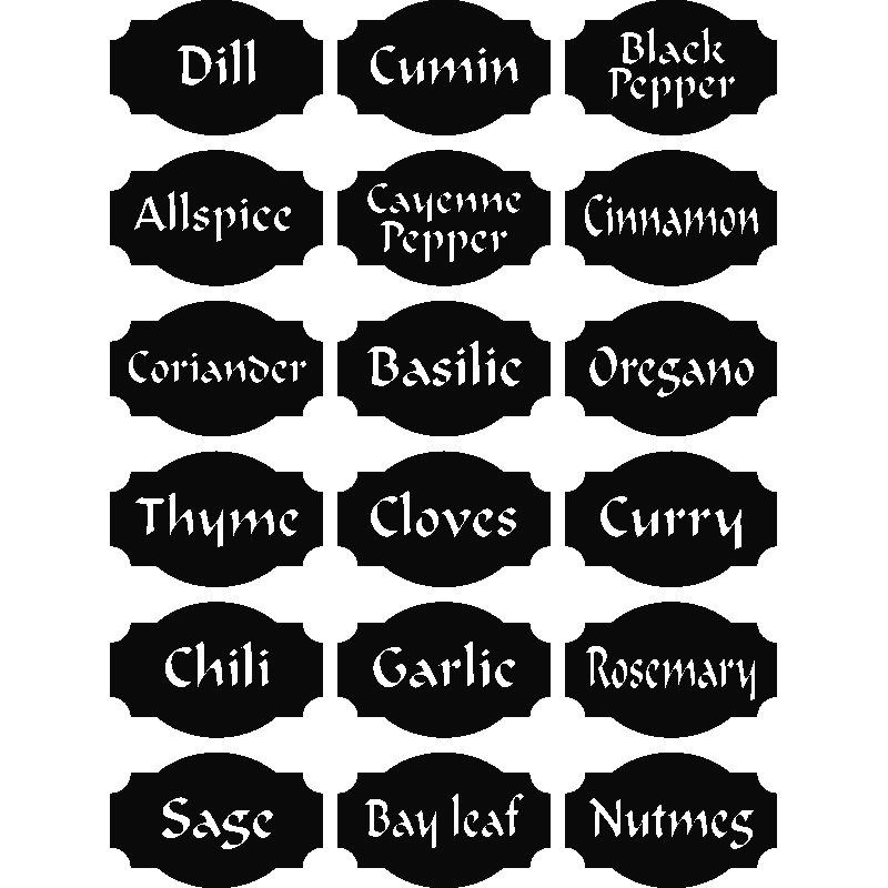 Stickers muraux pour la cuisine - Sticker étiquettes pour les