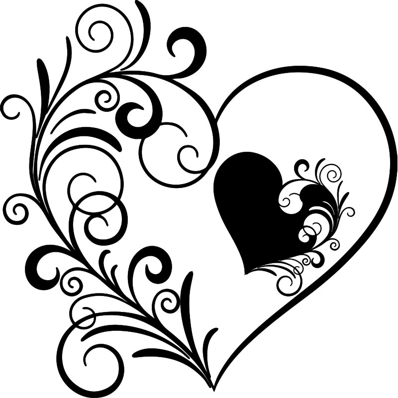 Sticker coeur en aquarelle Love - TenStickers