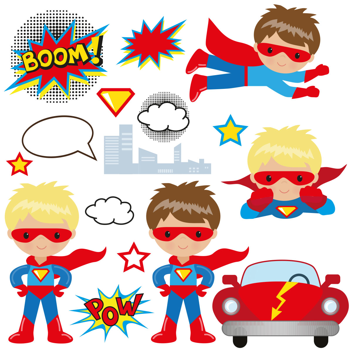 Stickers, autocollant pour enfant en situation d'handicap - super héros