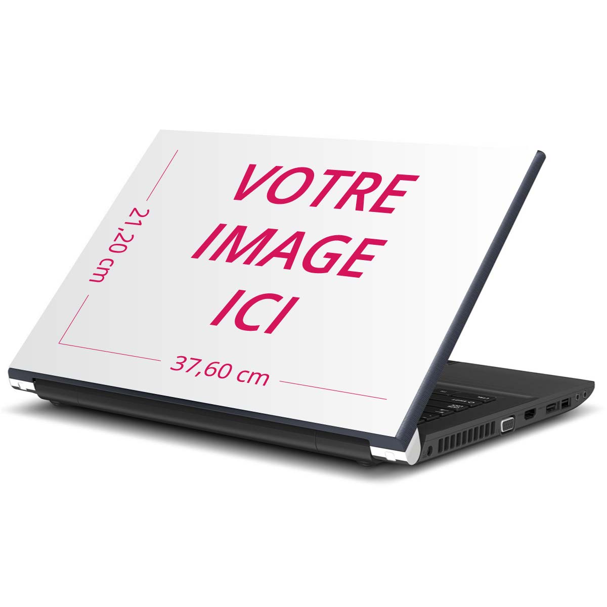 Sticker image personnalisable PC portable 17 pouces - 21.20x37.6cm