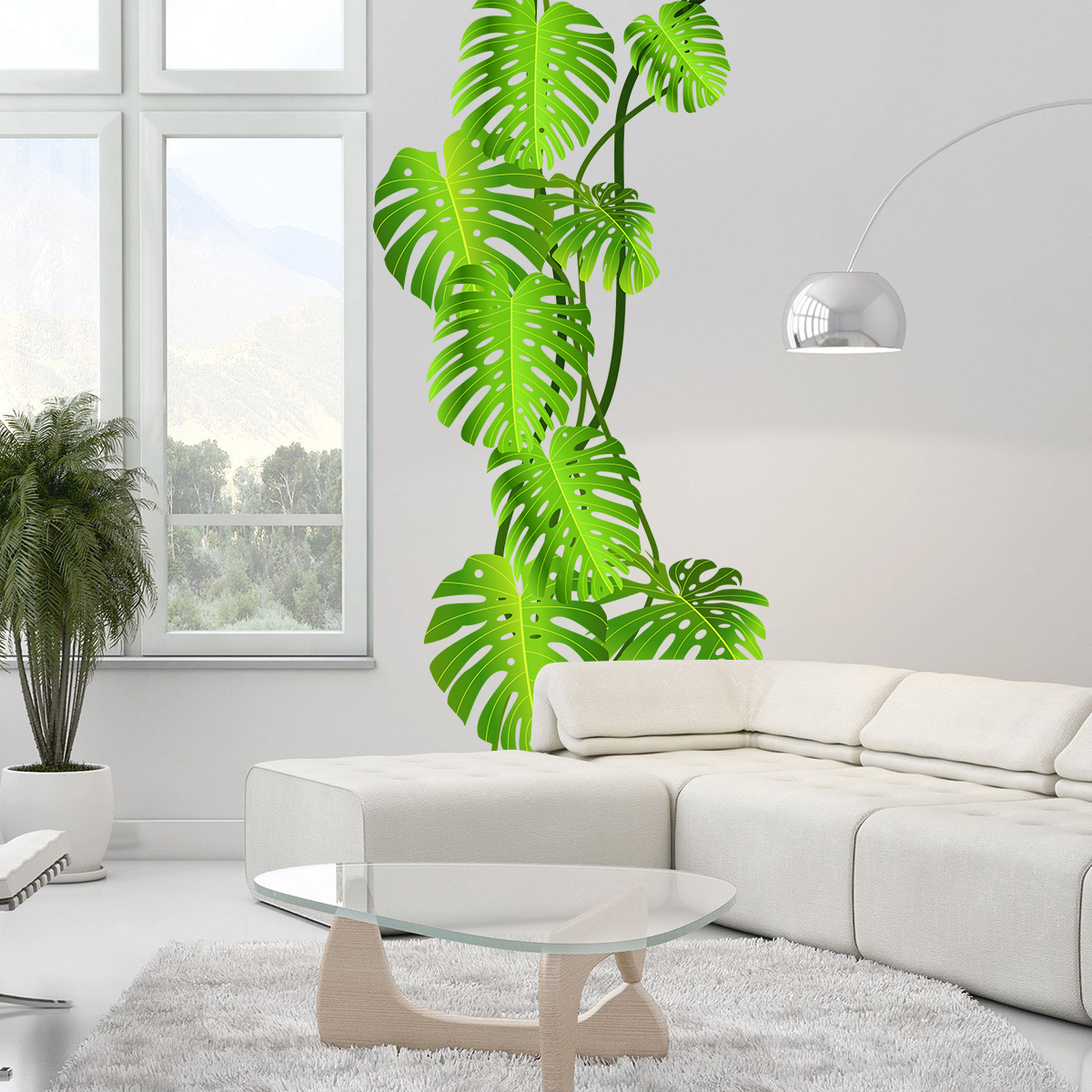Sticker plantes design tropicales – Stickers STICKERS NATURE Feuilles -  Ambiance-sticker