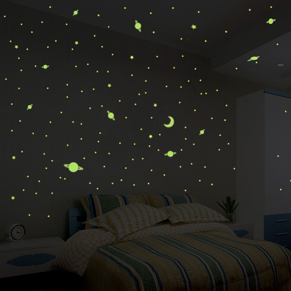 Glow Stickers muraux étoiles phosphorescentes, Stickers muraux du