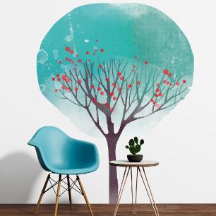 Papier peint préencollé arbre abstrait