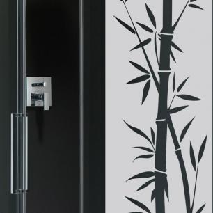 Shower door wall decal Exotic bamboo
