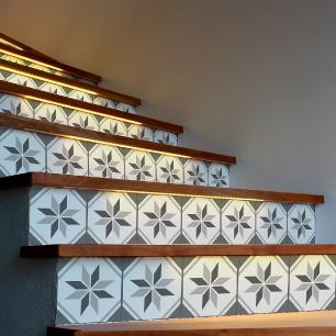 Wall decal stair cement tiles cirano x 2