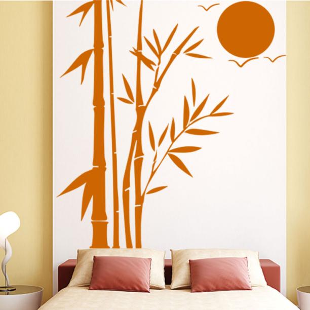 Autocollant mural Bambou 60x160cm, Décoration Murale Chambre à