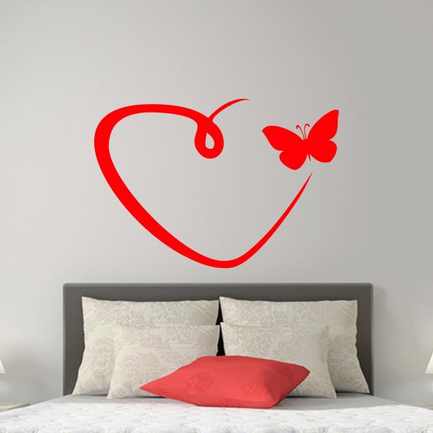 Sticker mural Vwist Papillons - Fille - Chambre filles - Rose