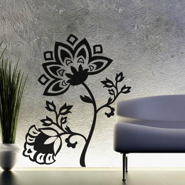 Sticker mural et vitrine tête de lit ornement fleur de tournesol
