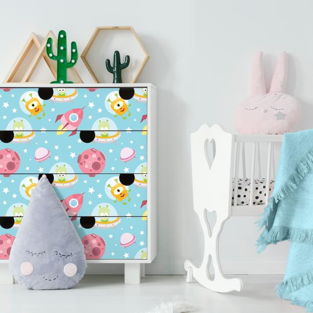 Sticker meuble pour enfant licornes enchantées – STICKERS MINI Meubles -  Ambiance-sticker