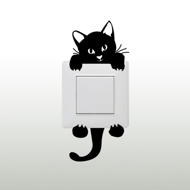 Sticker Prise Petit chat suspendu – Stickers STICKERS MINI Animaux -  Ambiance-sticker
