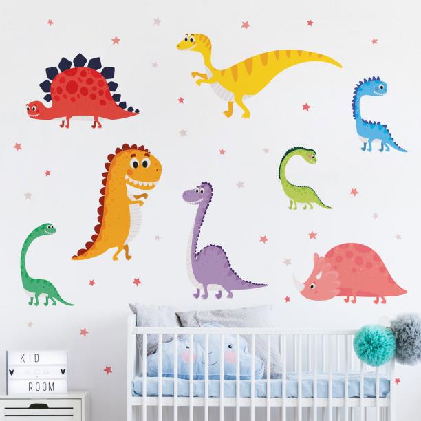 Planche de stickers - Dinosaures 1 - Deco Family