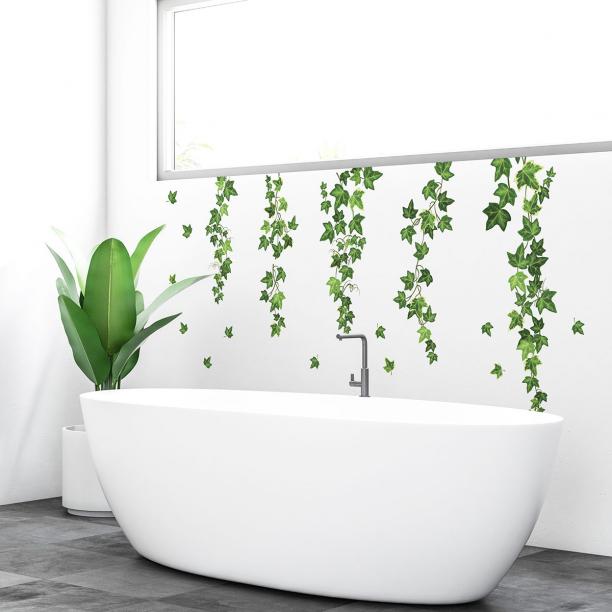 Stickers salle de bains: stickers muraux plantes & fleurs - ambiance-sticker